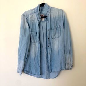 Soft denim button down